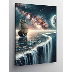 Kanvas Tablo Uzay Ve Gemi 50x70 cm