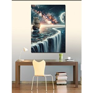 Kanvas Tablo Uzay Ve Gemi 50x70 cm
