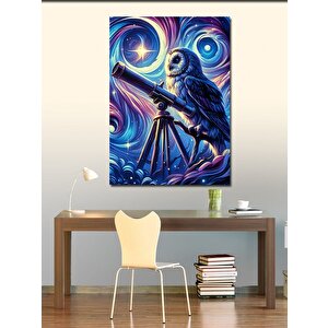 Kanvas Tablo Teleskoplu Baykuş 100x140 cm