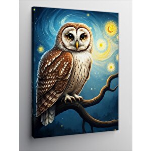 Kanvas Tablo Gece Baykuşu 100x140 cm