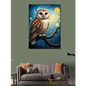 Kanvas Tablo Gece Baykuşu 100x140 cm