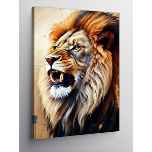 Kanvas Tablo Kükreyen Aslan 70x100 cm