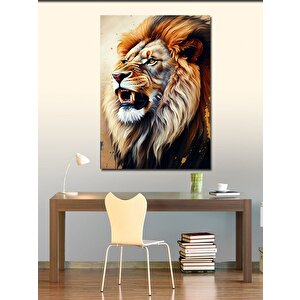 Kanvas Tablo Kükreyen Aslan 70x100 cm