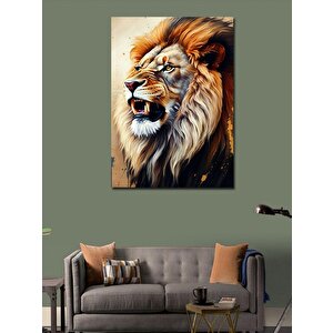 Kanvas Tablo Kükreyen Aslan 70x100 cm