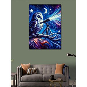 Kanvas Tablo Teleskop Ve Baykuş 100x140 cm