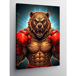 Kanvas Tablo Boksçu Aslan 100x140 cm