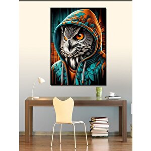Kanvas Tablo Kapüşonlu Baykuş 50x70 cm