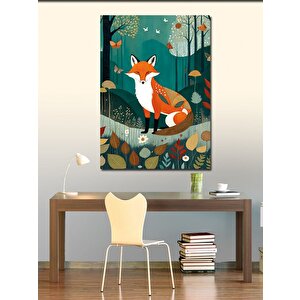 Kanvas Tablo Ormandaki Tilki 100x140 cm