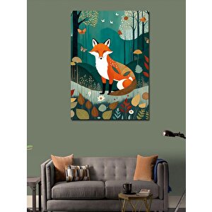 Kanvas Tablo Ormandaki Tilki 100x140 cm