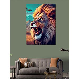 Kanvas Tablo Kükreyen Aslan 70x100 cm