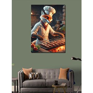 Kanvas Tablo Aşçı Tilki 100x140 cm