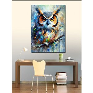 Kanvas Tablo Renkli Baykuş 100x140 cm