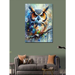 Kanvas Tablo Renkli Baykuş 70x100 cm