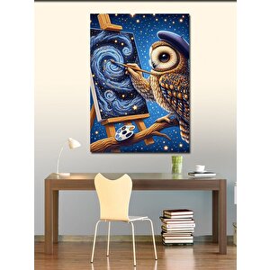 Kanvas Tablo Galaksi Ressamı Baykuş 100x140 cm