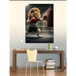 Kanvas Tablo Boksör Aslan 50x70 cm