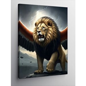 Kanvas Tablo Kanatlı Aslan 70x100 cm