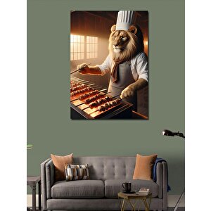 Kanvas Tablo Izgara Ustası Aslan 50x70 cm