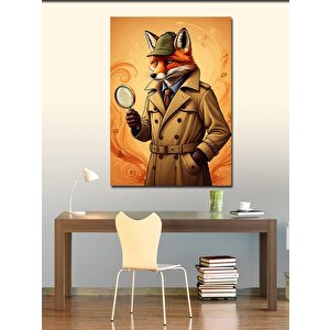 Kanvas Tablo Dedektif Tilki 70x100 cm