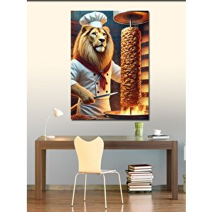 Kanvas Tablo Dönerci Aslan 100x140 cm
