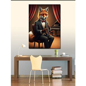 Kanvas Tablo Klarnetçi Tilki 50x70 cm