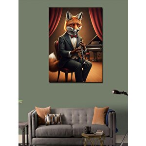 Kanvas Tablo Klarnetçi Tilki 50x70 cm