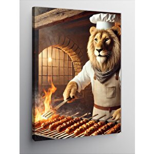 Kanvas Tablo Mangalcı Aslan 50x70 cm