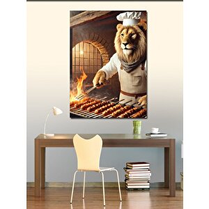 Kanvas Tablo Mangalcı Aslan 50x70 cm