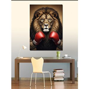 Kanvas Tablo Boksör Aslan 50x70 cm