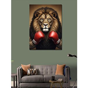 Kanvas Tablo Boksör Aslan 50x70 cm
