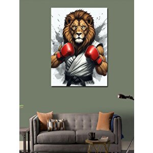 Kanvas Tablo Boksör Aslan 100x140 cm