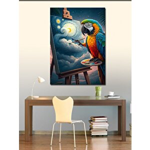 Kanvas Tablo Ressam Papağan 100x140 cm