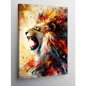 Kanvas Tablo Alevli Aslan 70x100 cm