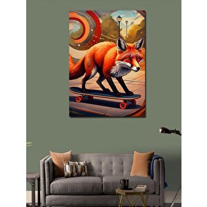 Kanvas Tablo Kaykaycı Tilki 70x100 cm
