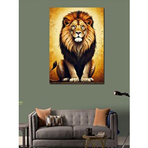 Kanvas Tablo Majestik Aslan 100x140 cm