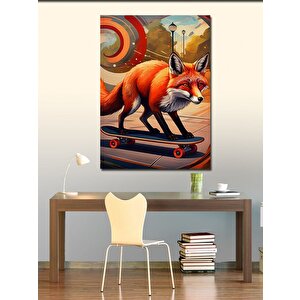 Kanvas Tablo Kaykaycı Tilki 50x70 cm