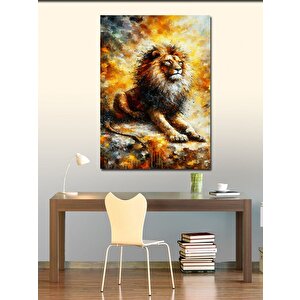 Kanvas Tablo Ateşli Aslan 70x100 cm