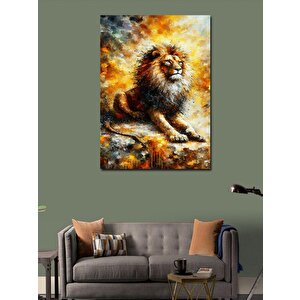 Kanvas Tablo Ateşli Aslan 70x100 cm