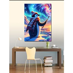 Kanvas Tablo Ressam Penguen 100x140 cm