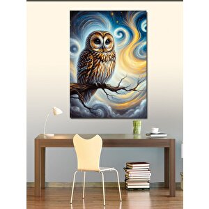 Kanvas Tablo Renkli Baykuş 70x100 cm