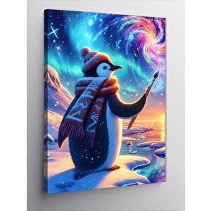 Kanvas Tablo Ressam Penguen 70x100 cm