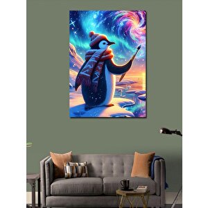 Kanvas Tablo Ressam Penguen 70x100 cm