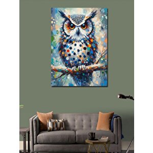 Kanvas Tablo Renkli Baykuş 70x100 cm