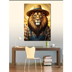 Kanvas Tablo Çiftçi Aslan 70x100 cm