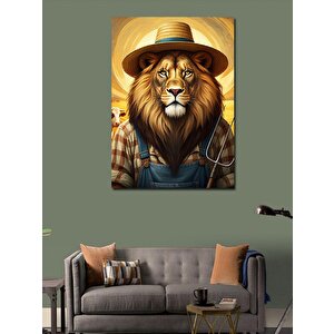 Kanvas Tablo Çiftçi Aslan 70x100 cm