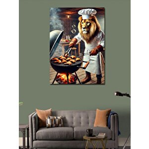 Kanvas Tablo Mangalcı Aslan 100x140 cm