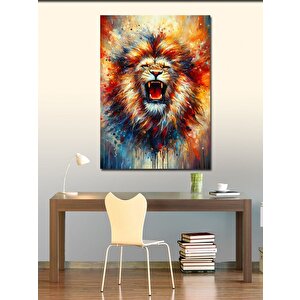 Kanvas Tablo Renkli Aslan 70x100 cm