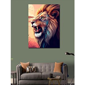 Kanvas Tablo Kükreyen Aslan 50x70 cm