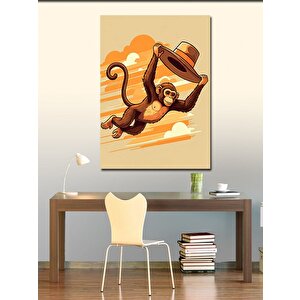 Kanvas Tablo Salıncakta Maymun 100x140 cm