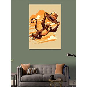 Kanvas Tablo Salıncakta Maymun 100x140 cm