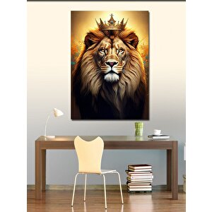 Kanvas Tablo Aslan Kral 100x140 cm